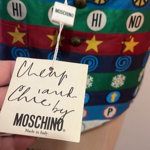 Moschino Cheap Chic Men's Silk Peace Sign Vest NWT THE NANNY - Picture 8 of 16